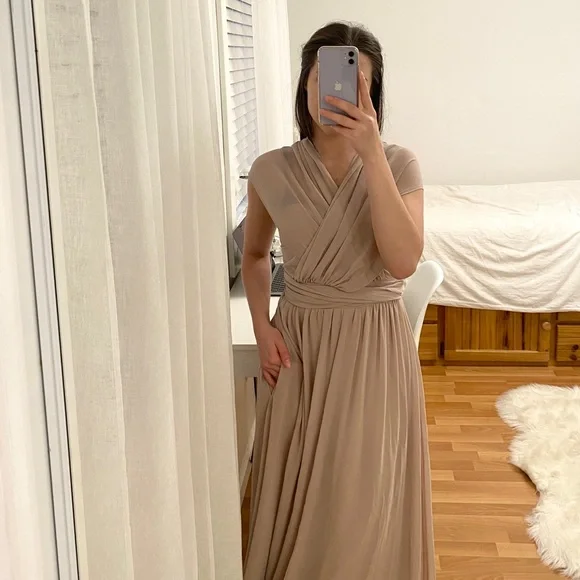 Birdygrey Taupe Bridesmaid Dress - Picture 5 of 8